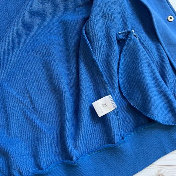 H2H Men's Bomber Jacket Royal Blue Cotton US Small EU 46 Casual Streetwear - Picture 9 of 11